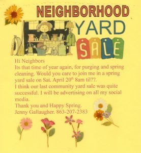 Neighborhood Yard Sale